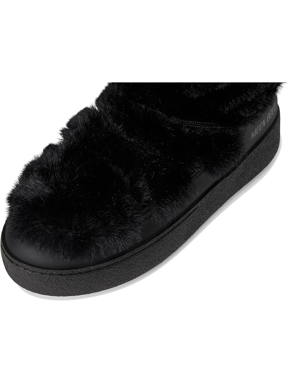 Женские ботинки MOON BOOT Ltrack Faux Fur High Wp — изображение 2 из 7, черный