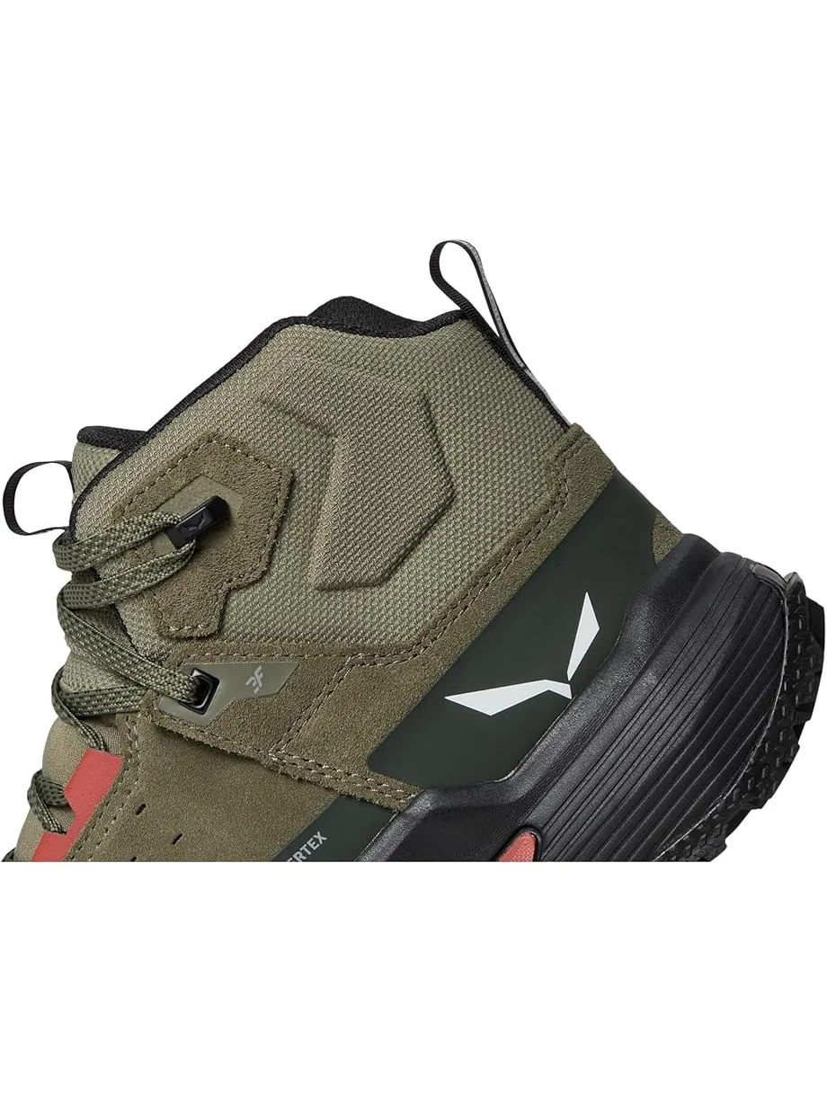 Женские треккинговые ботинки SALEWA Pedroc 2 Leather Mid PTX — изображение 6 из 7, зеленый/темный оливковый
