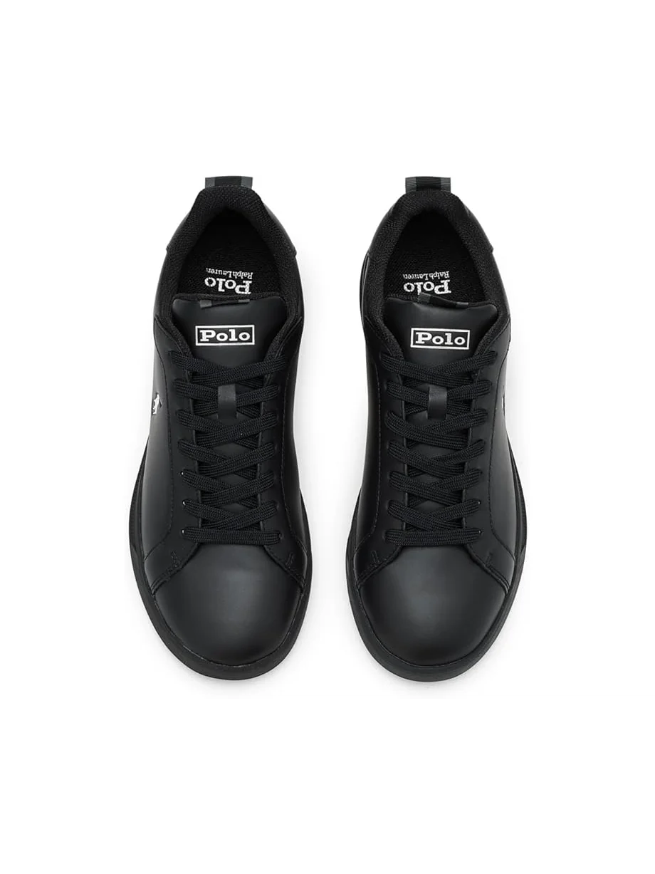 Мужские кеды Polo Ralph Lauren Heritage Court II Leather — изображение 2 из 7, черный/серебристый