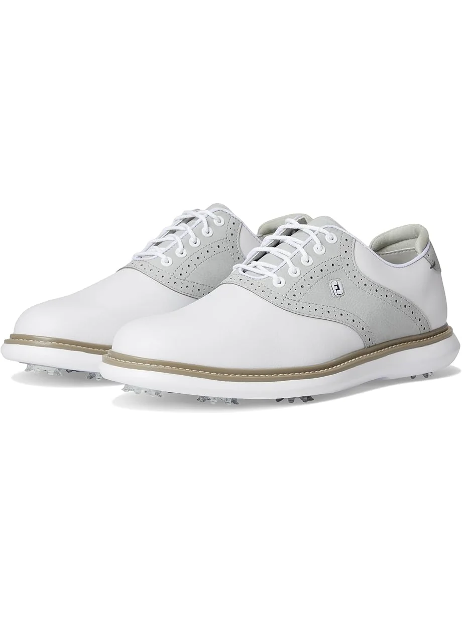 Мужские кроссовки для гольфа FootJoy Traditions предыдущего сезона — изображение 1 из 7, белый/серый/белый