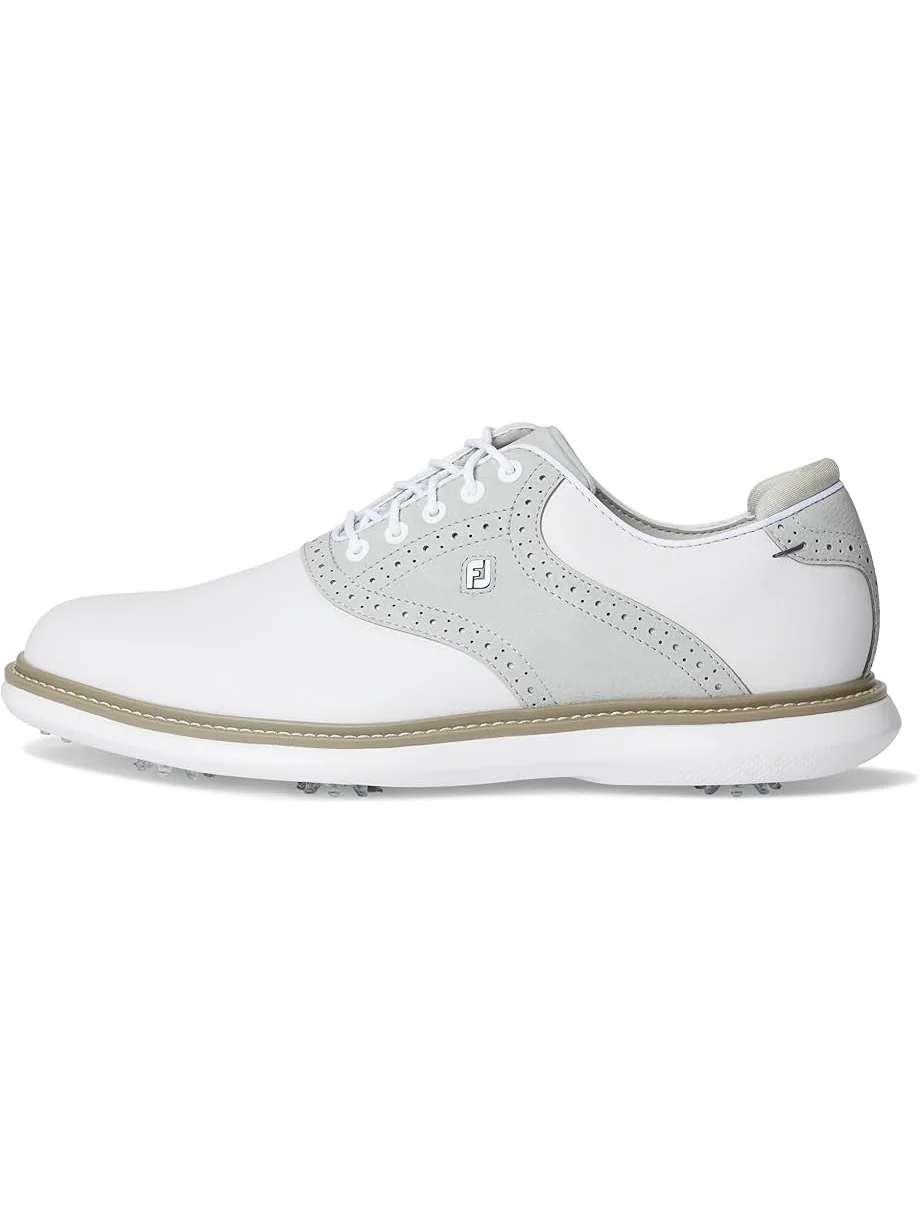 Мужские кроссовки для гольфа FootJoy Traditions предыдущего сезона — изображение 4 из 7, белый/серый/белый