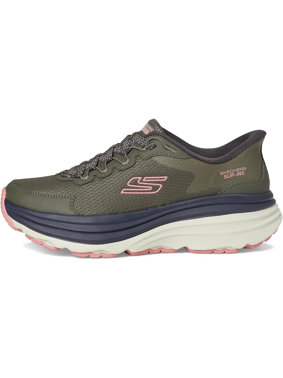 Женские кроссовки SKECHERS Max Cushioning Zirrus Hands Free Slip-Ins — изображение 4 из 7, оливковый розовый