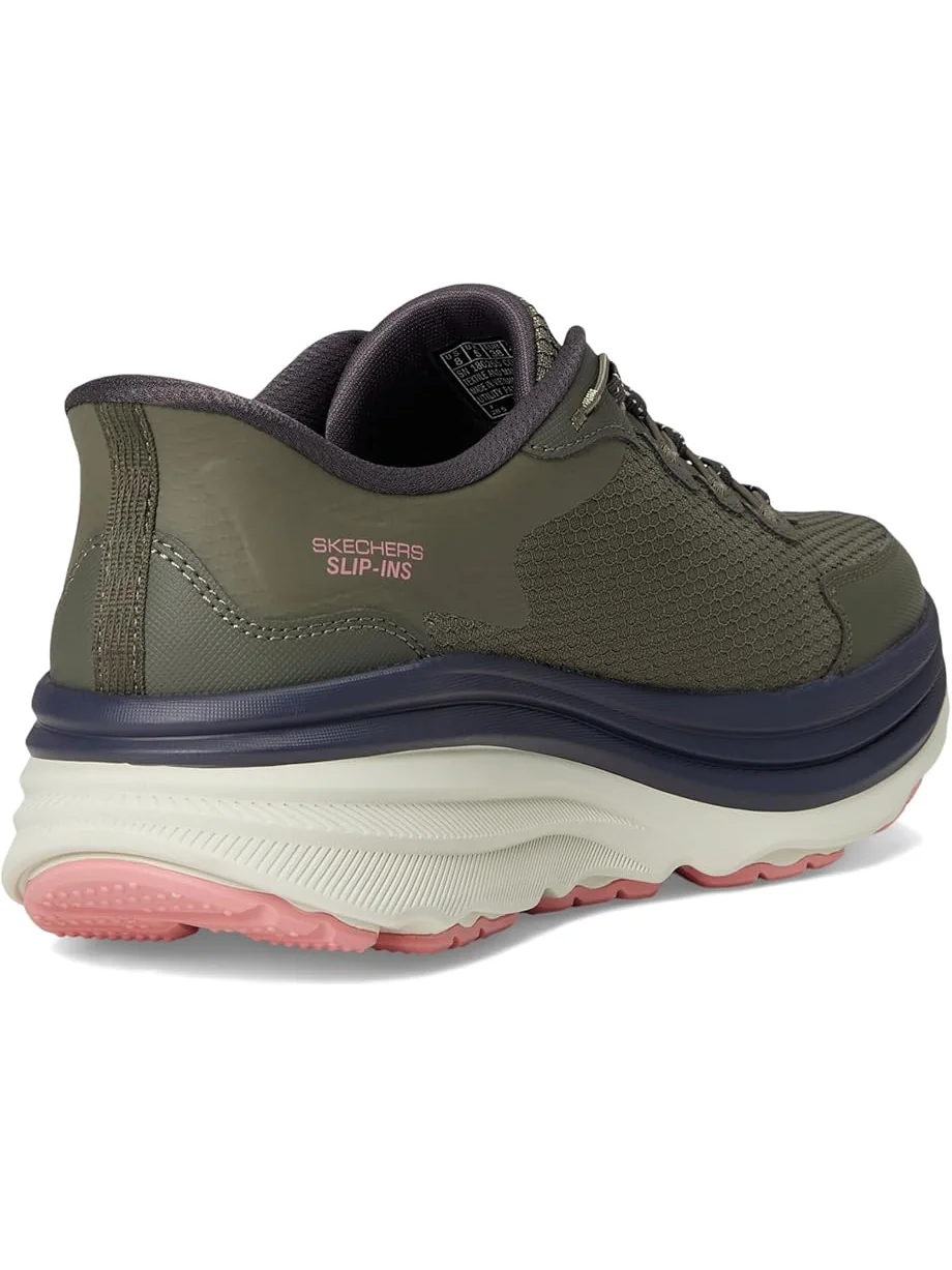 Женские кроссовки SKECHERS Max Cushioning Zirrus Hands Free Slip-Ins — изображение 5 из 7, оливковый розовый