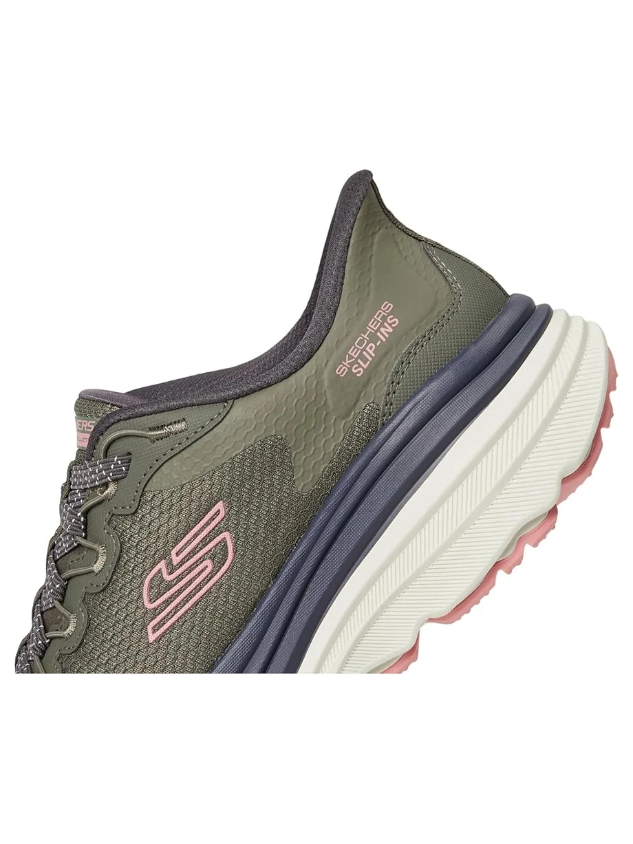 Женские кроссовки SKECHERS Max Cushioning Zirrus Hands Free Slip-Ins — изображение 6 из 7, оливковый розовый