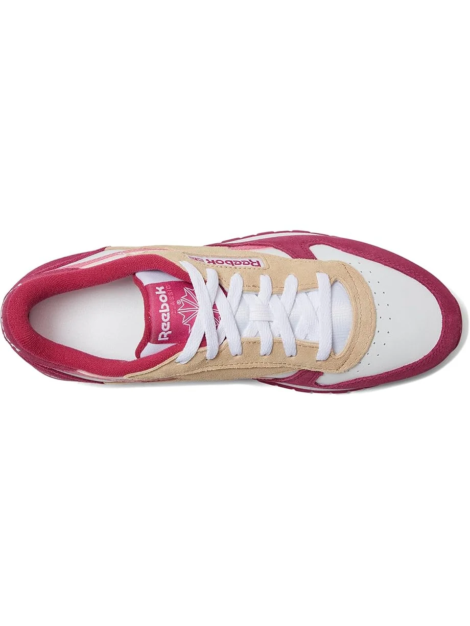 Женские кроссовки Reebok Lifestyle Classic Leather — изображение 2 из 7, белый/розовый
