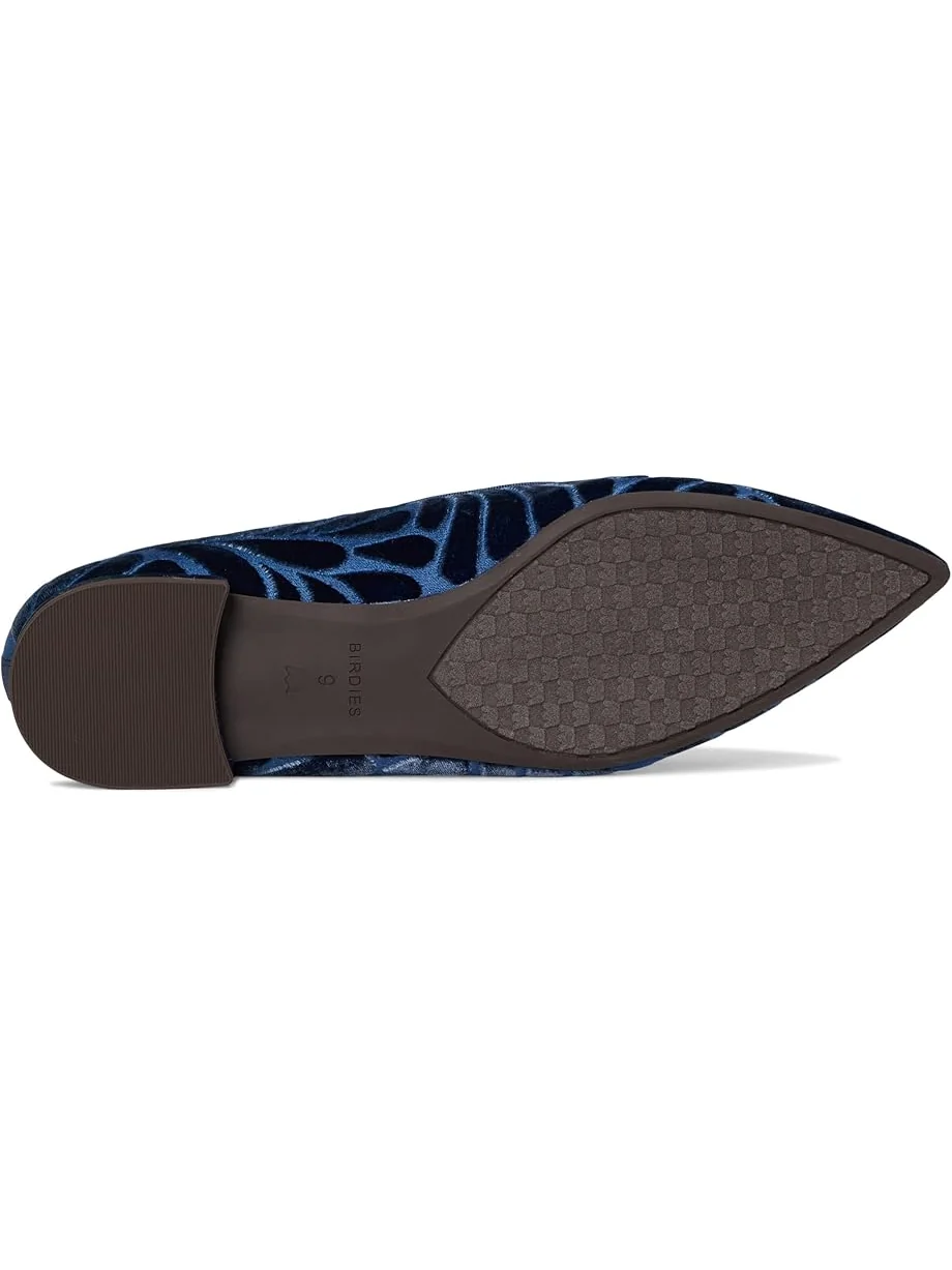 Женские лоферы Birdies Starfinch 15 Embroidery Velvet — изображение 3 из 7, голубой