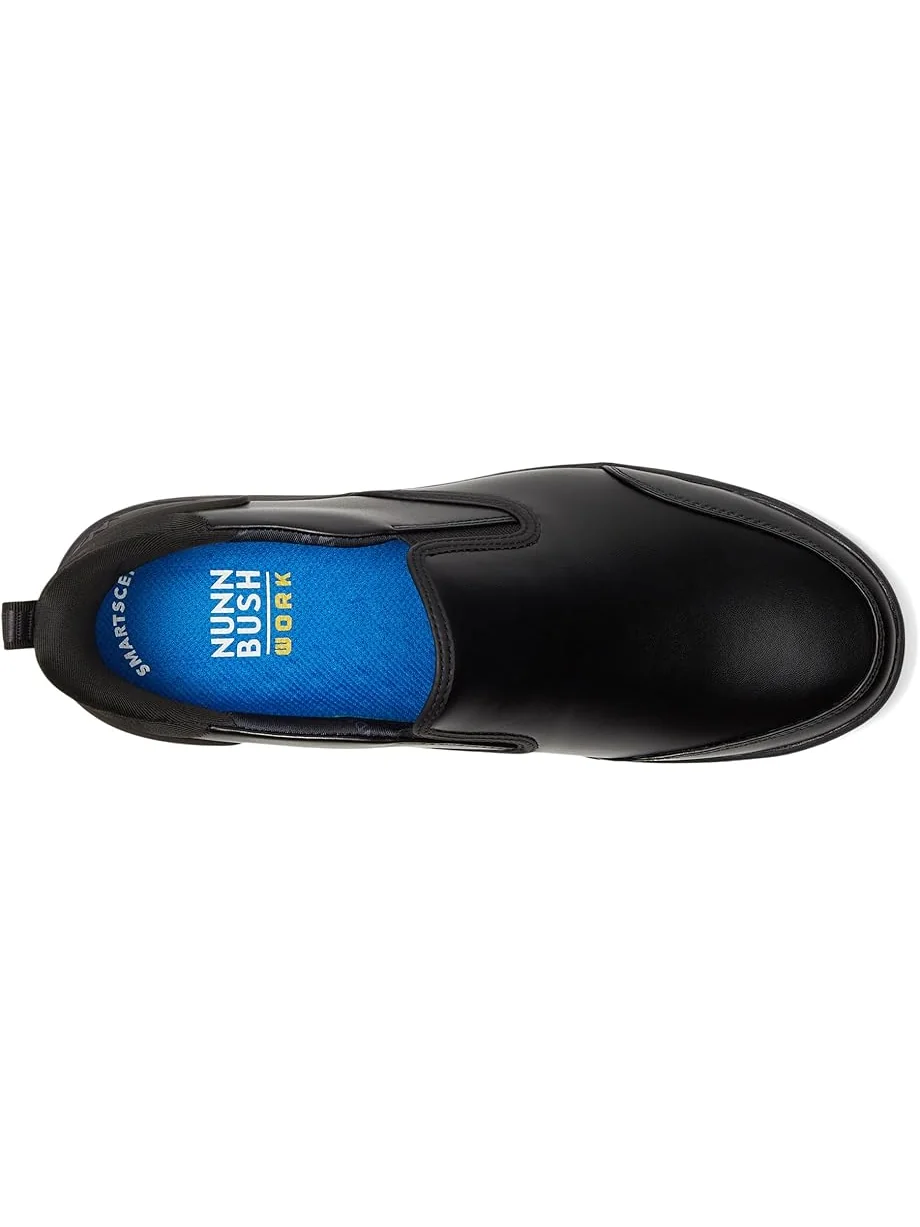Мужские кроссовки Nunn Bush Kore City Work EZ Slip-Resistant Slip-On Athletic Inspired Hands Free Loafers, черный