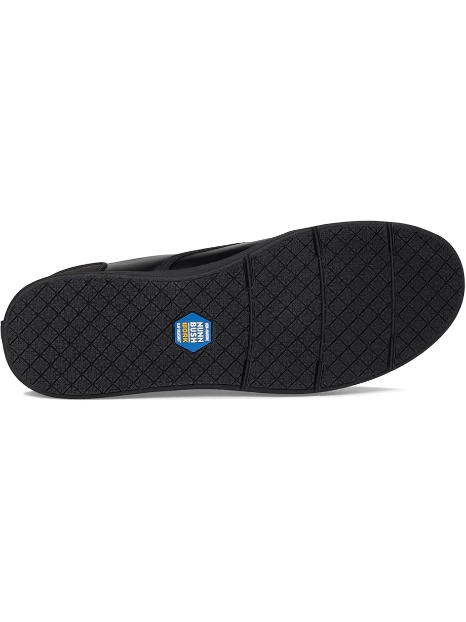 Мужские кроссовки Nunn Bush Kore City Work EZ Slip-Resistant Slip-On Athletic Inspired Hands Free Loafers, черный