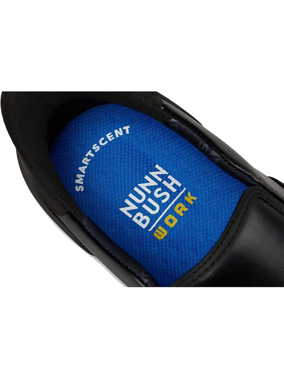 Мужские кроссовки Nunn Bush Kore City Work EZ Slip-Resistant Slip-On Athletic Inspired Hands Free Loafers, черный