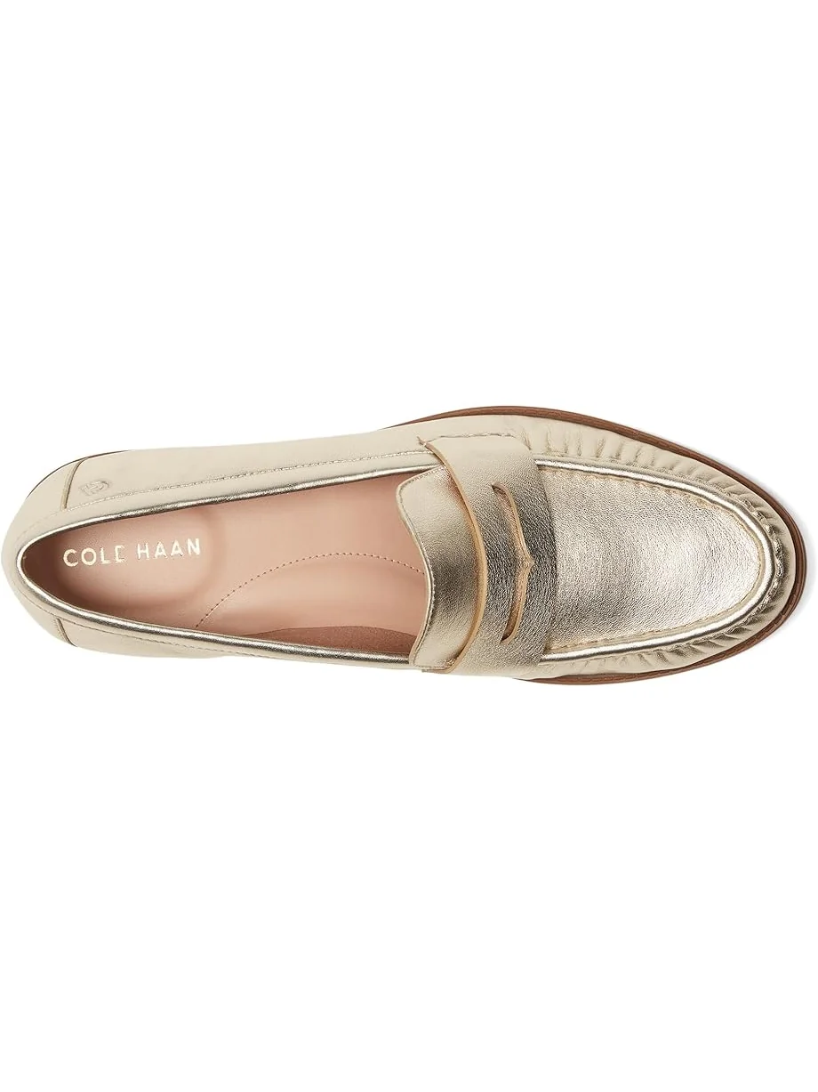 Женские лоферы Cole Haan Stassi Soft Driving Style — изображение 2 из 7, золотистый