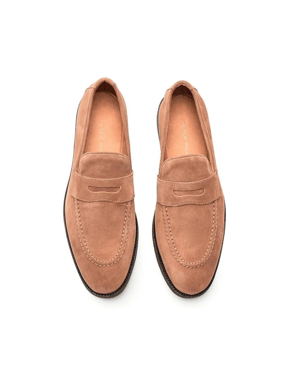 Мужские лоферы Peter Millar Madison Suede Penny — изображение 2 из 7, коричневый