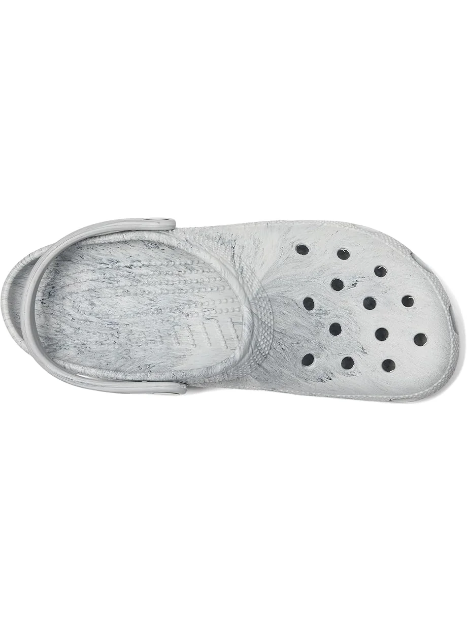 Унисекс клоги Crocs Classic Marbled Tie-Dye — изображение 2 из 7, серый