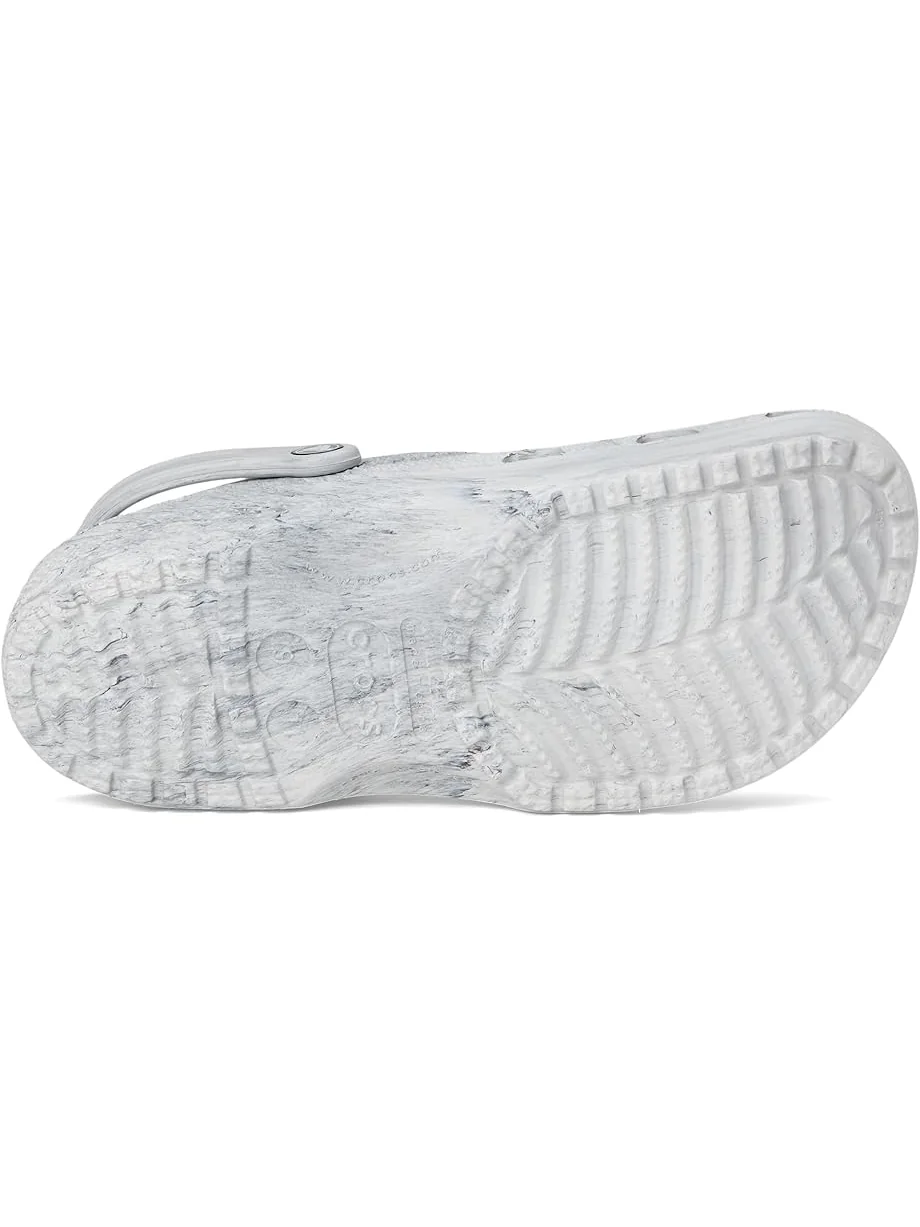 Унисекс клоги Crocs Classic Marbled Tie-Dye — изображение 3 из 7, серый