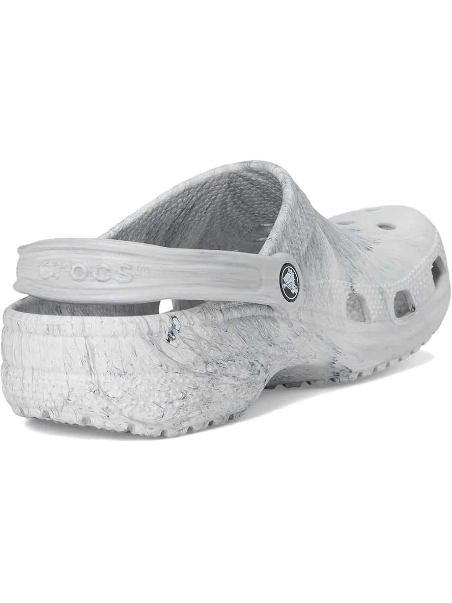 Унисекс клоги Crocs Classic Marbled Tie-Dye — изображение 5 из 7, серый