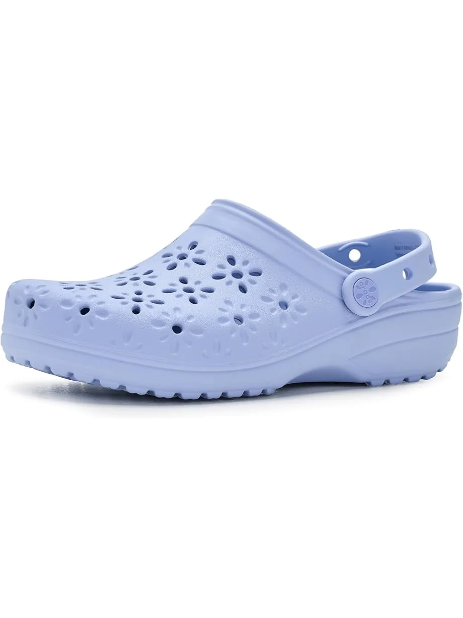 Унисекс клоги Crocs Classic с цветочным ажурным дизайном