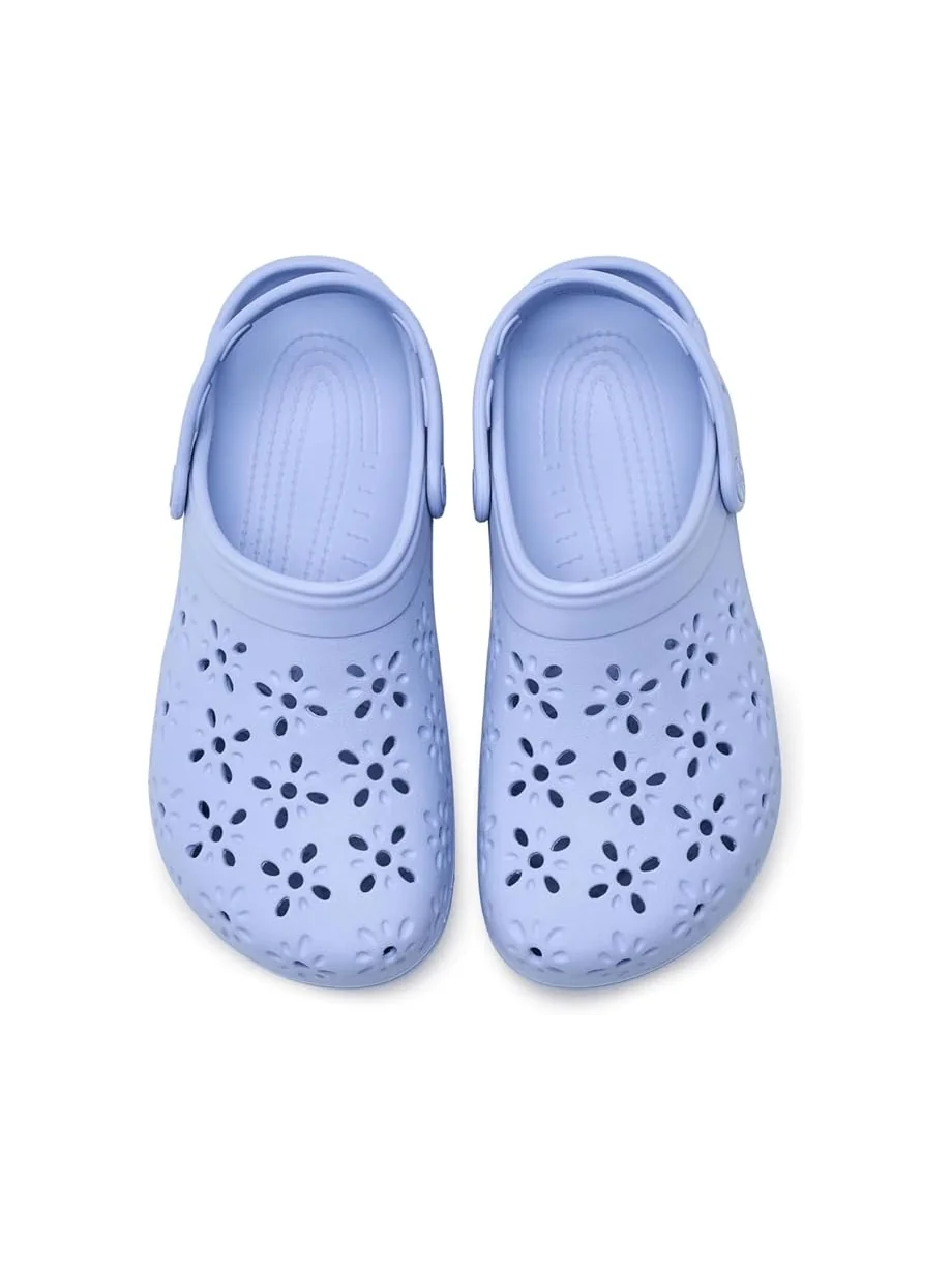 Унисекс клоги Crocs Classic с цветочным ажурным дизайном — изображение 2 из 7, синий