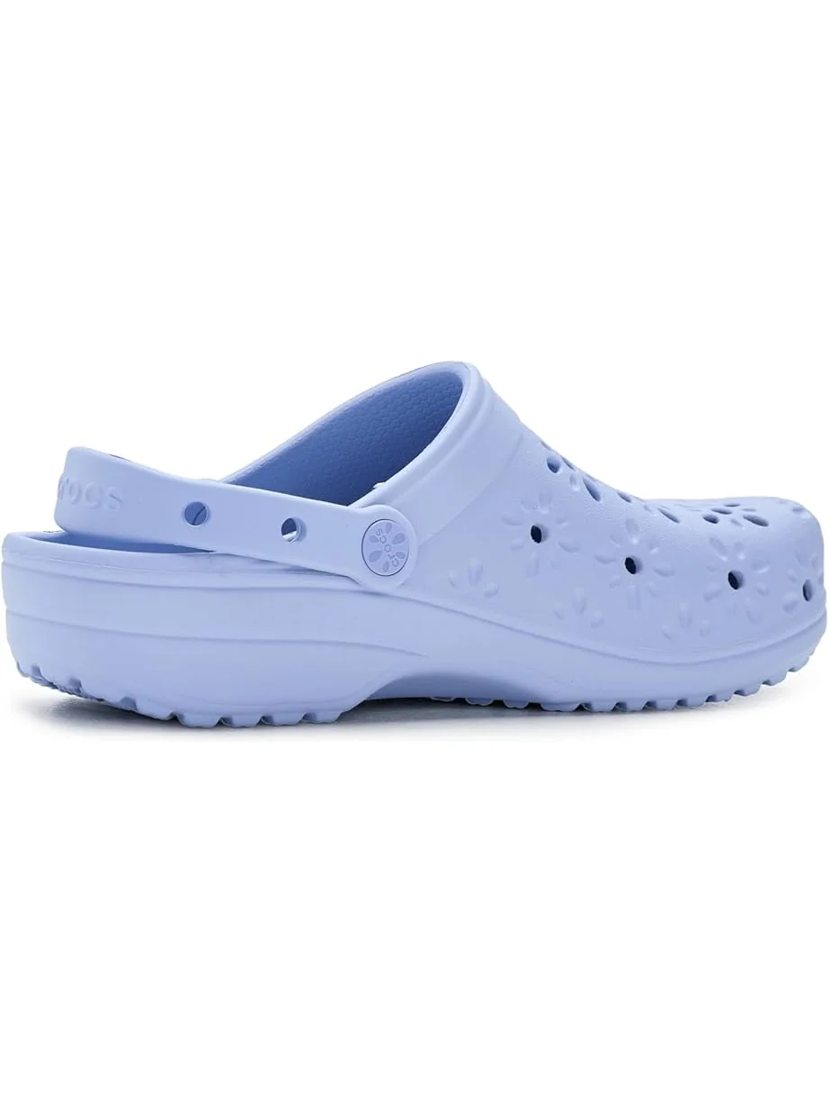 Унисекс клоги Crocs Classic с цветочным ажурным дизайном — изображение 3 из 7, синий