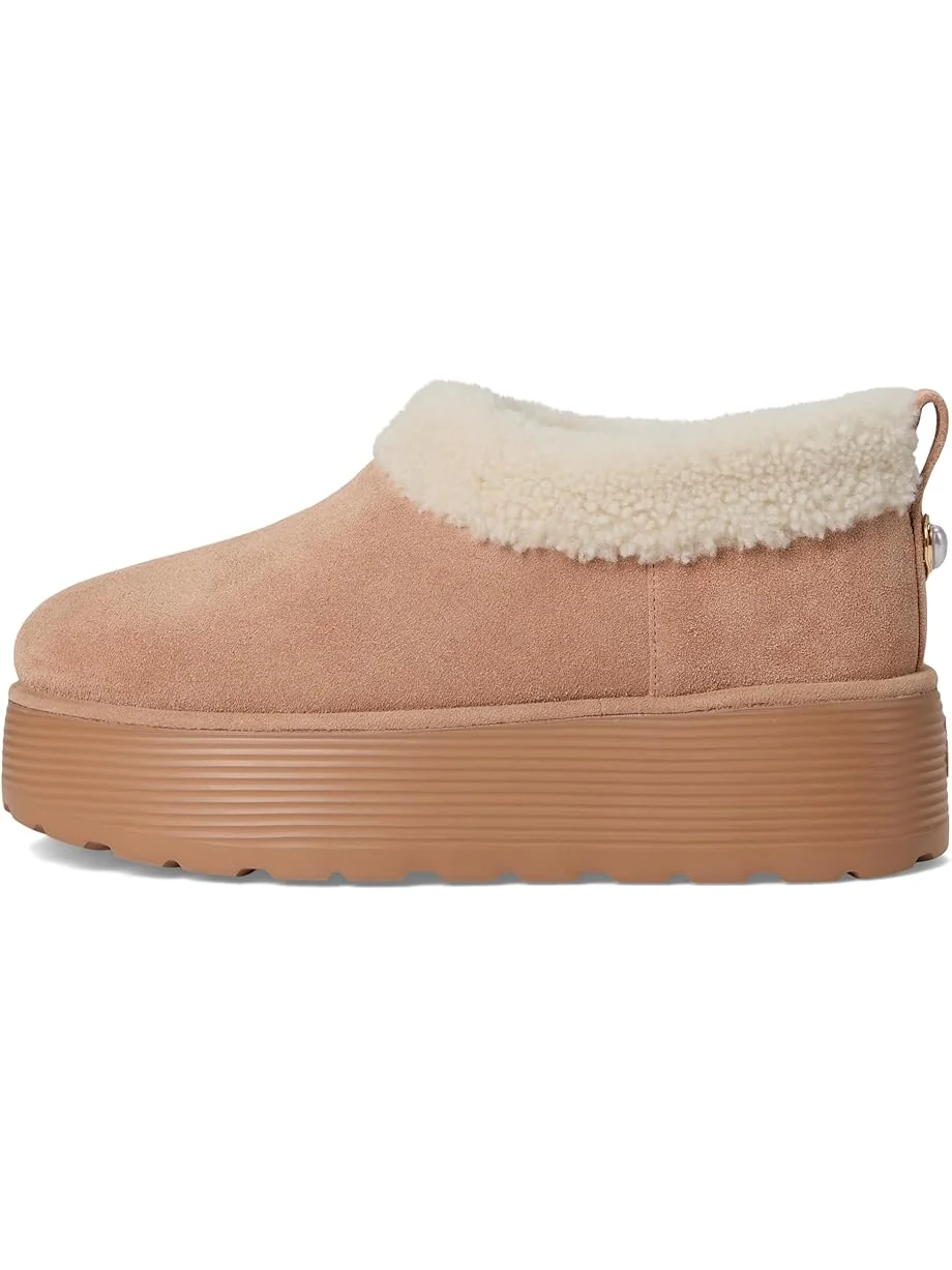 Женские клоги Stuart Weitzman Socharming Shearling Flatform — изображение 4 из 7, кремовый