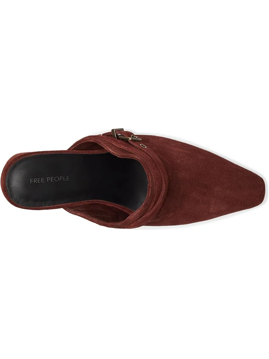 Женские сабо Free People Date Night на каблуке, Port Royale Suede — изображение 2 из 7, портовый
