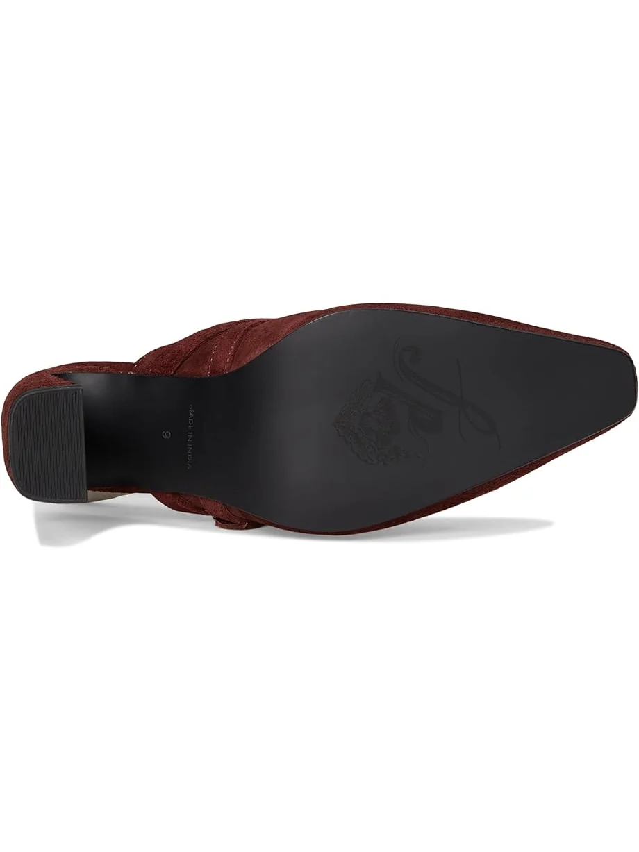 Женские сабо Free People Date Night на каблуке, Port Royale Suede — изображение 3 из 7, портовый