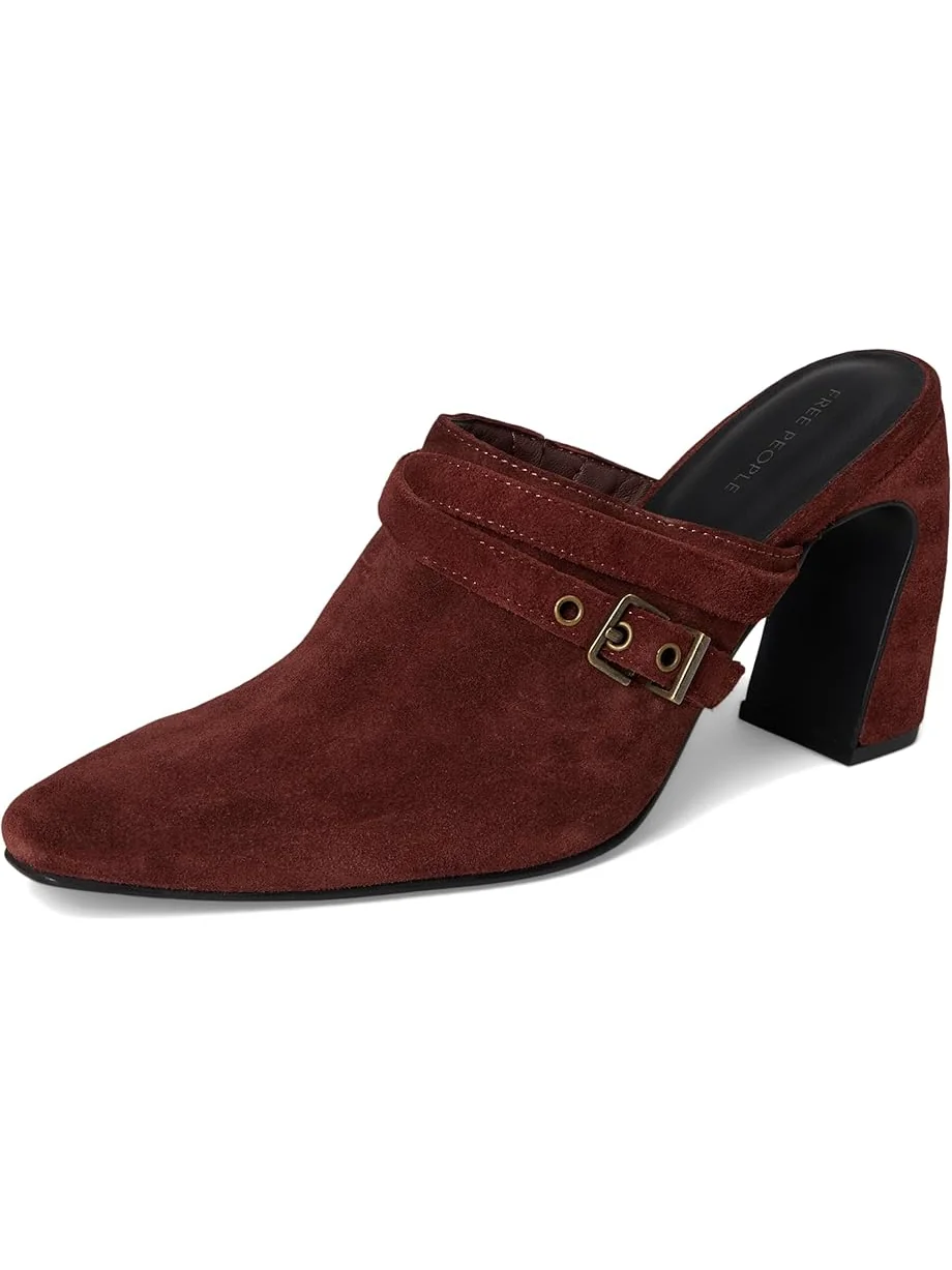 Женские сабо Free People Date Night на каблуке, Port Royale Suede — изображение 7 из 7, портовый