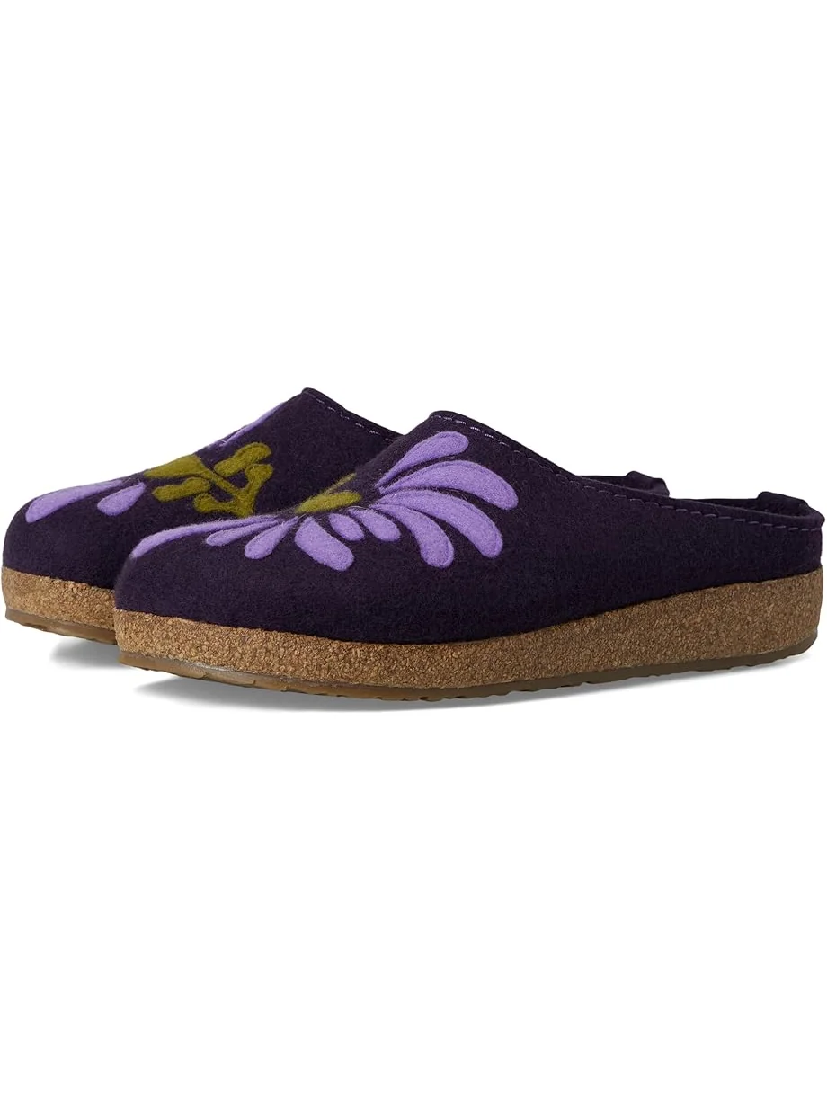 Женские сабо Haflinger Blooming, Eggplant — фиолетовый