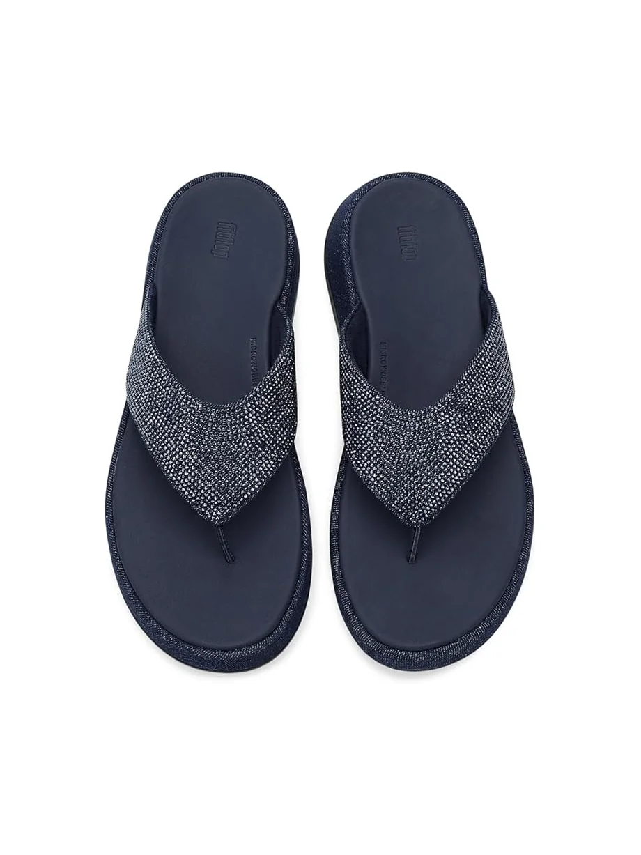 Женские сандалии FitFlop F Mode Toe Post Denim And Hotfix — изображение 2 из 7, темный джинсовый синий