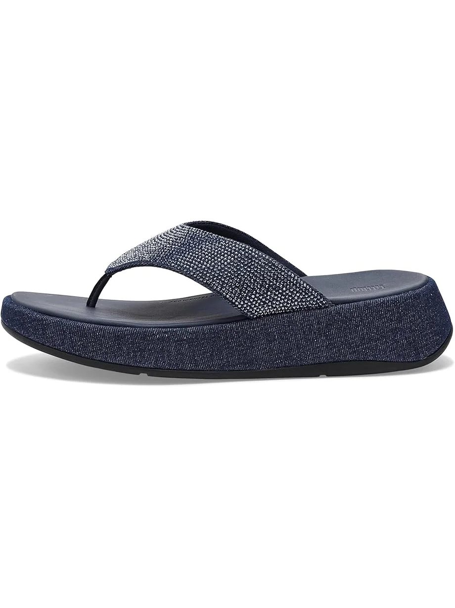 Женские сандалии FitFlop F Mode Toe Post Denim And Hotfix — изображение 4 из 7, темный джинсовый синий