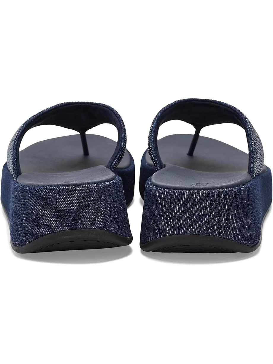Женские сандалии FitFlop F Mode Toe Post Denim And Hotfix — изображение 7 из 7, темный джинсовый синий