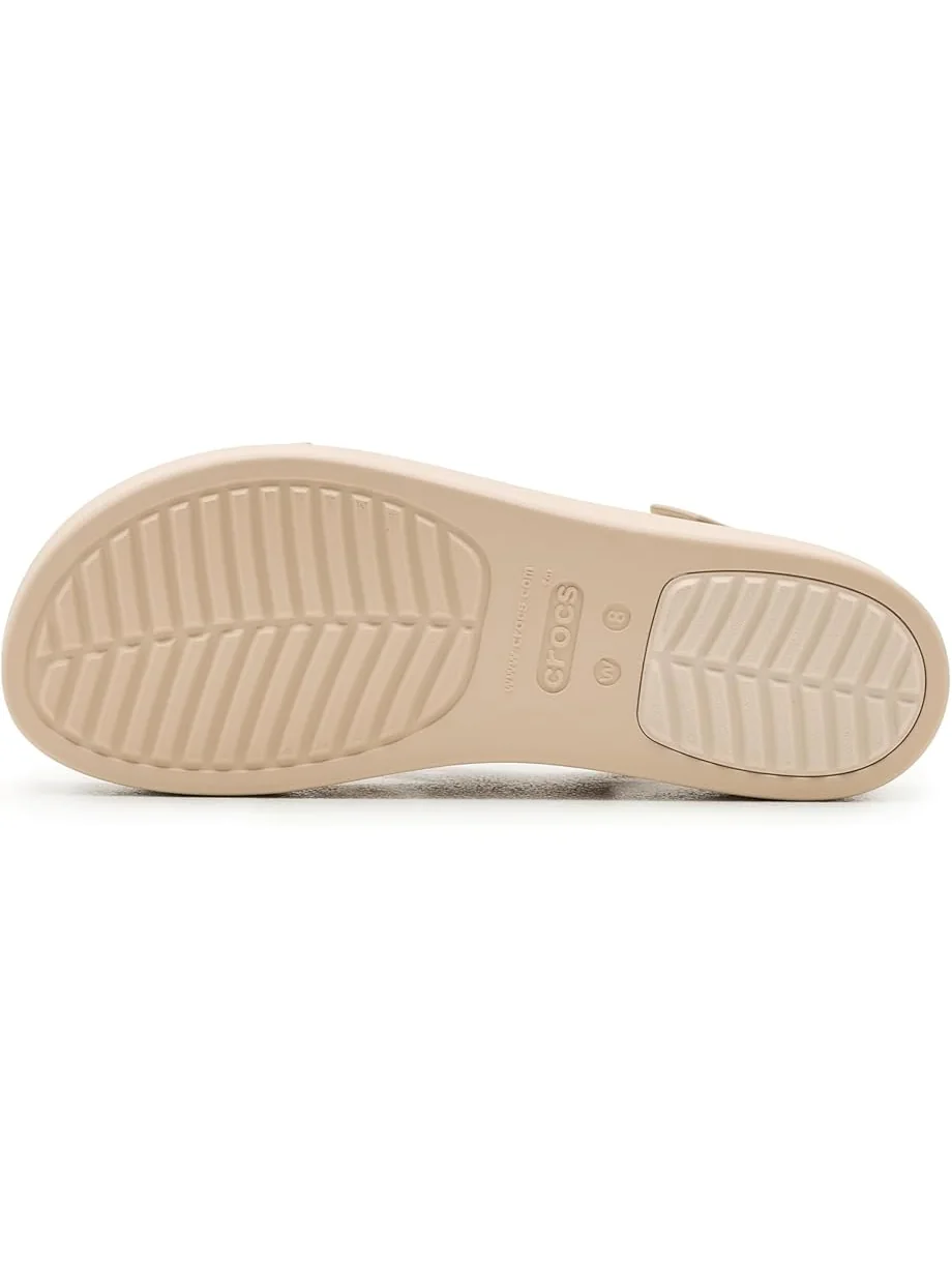 Женские сандалии Crocs Brooklyn 4U Low Wedges, Frappe/Cross-Strap — изображение 5 из 7, коричневый