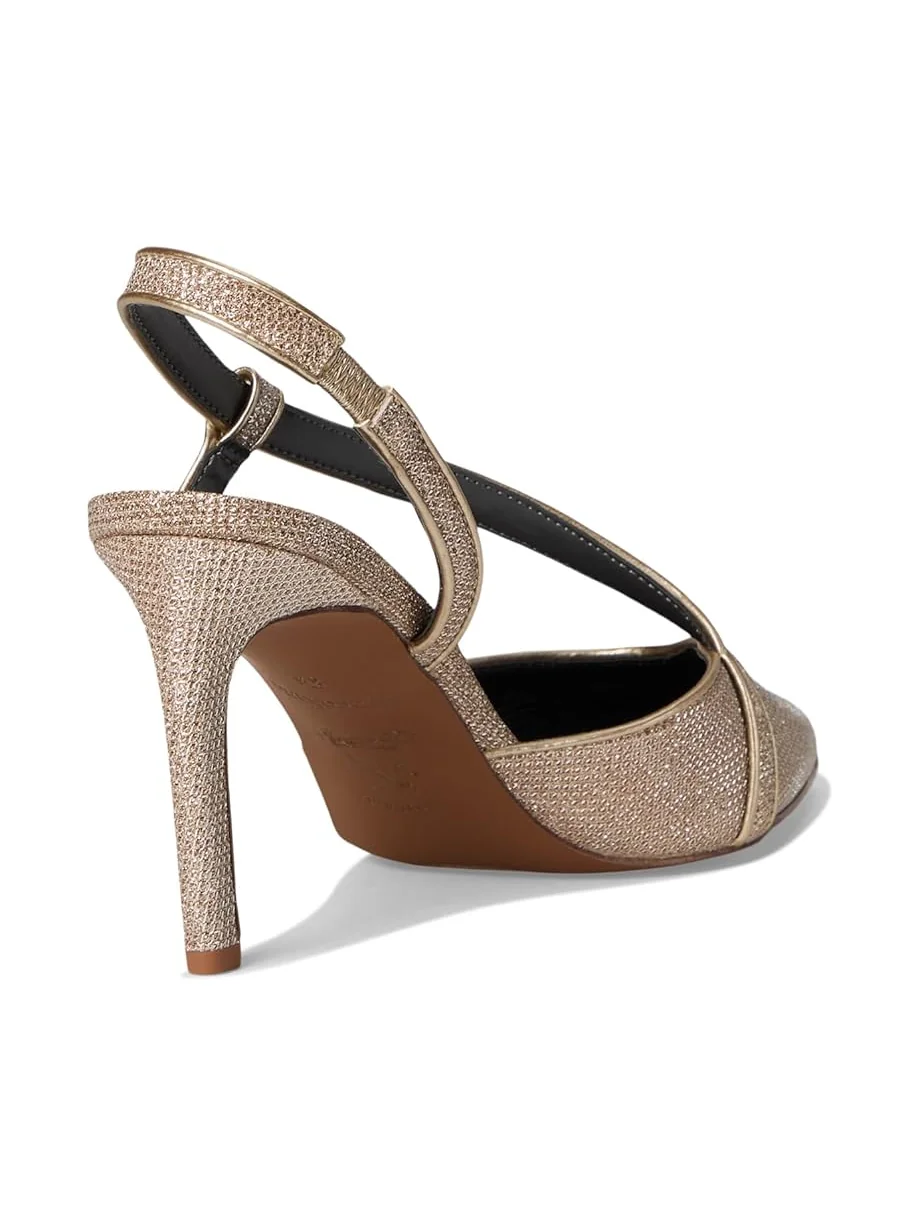 Женские босоножки на каблуке Franco Sarto Peyton Strappy — изображение 5 из 7, платиновый металлик