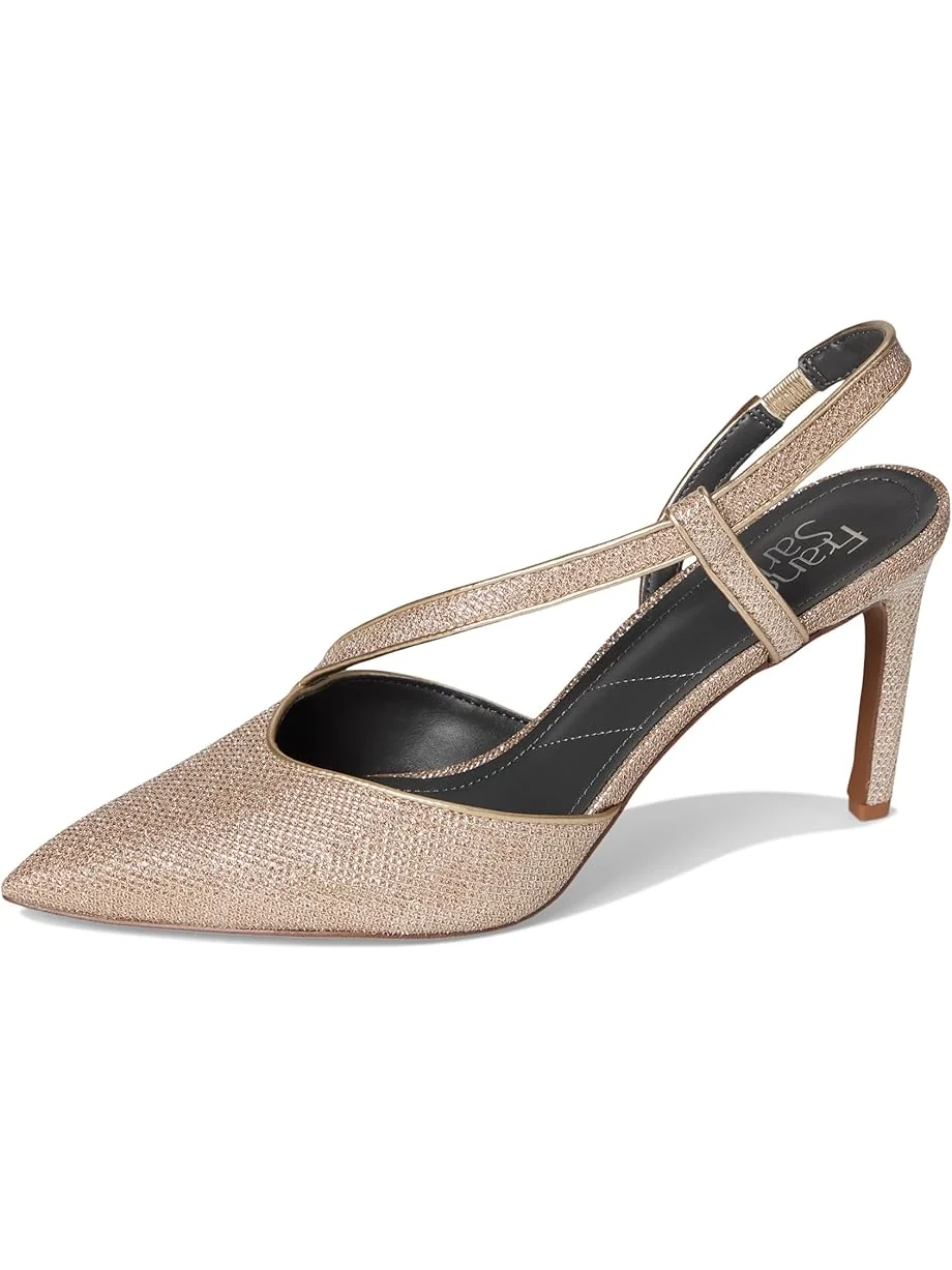 Женские босоножки на каблуке Franco Sarto Peyton Strappy — изображение 7 из 7, платиновый металлик