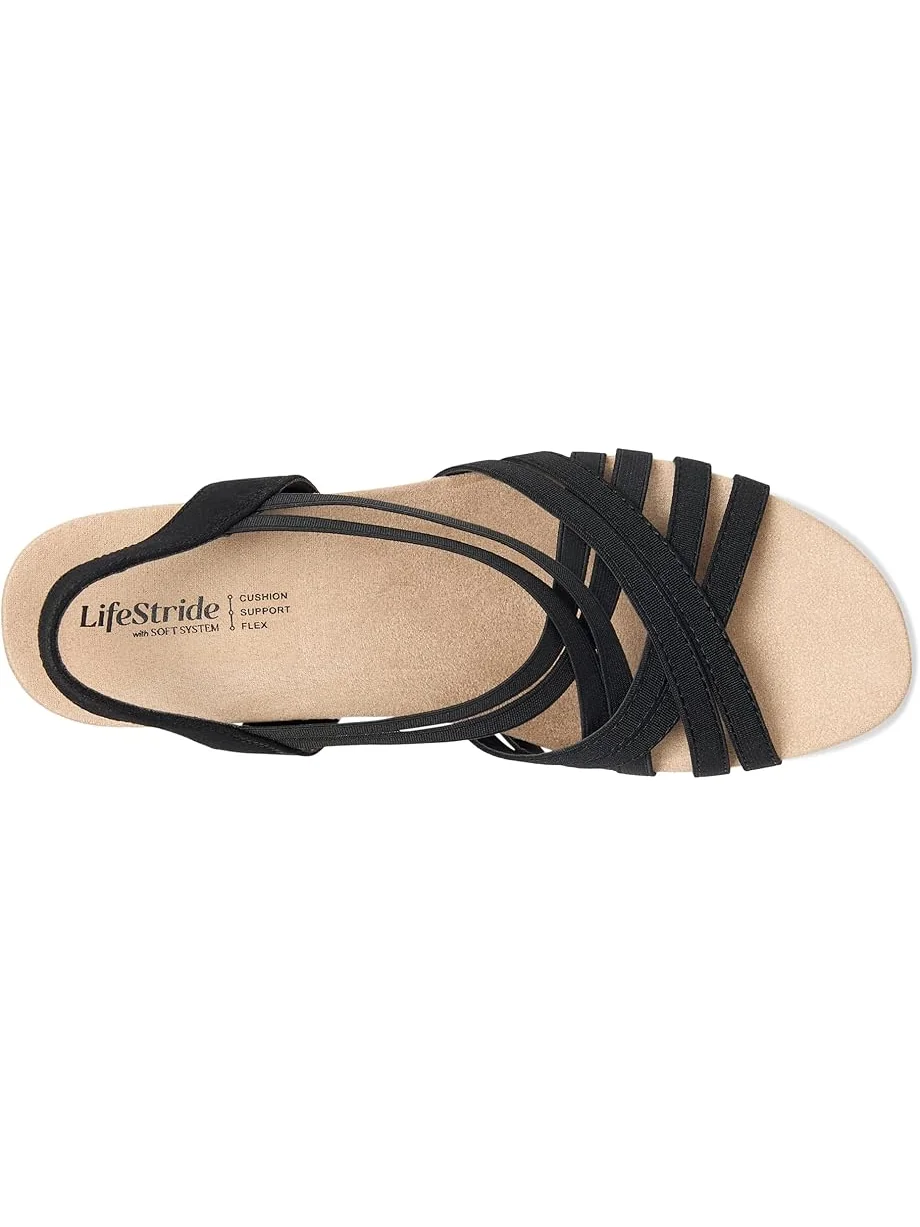 Женские босоножки на танкетке LifeStride Mallory Strappy Wedge — изображение 2 из 7, черный