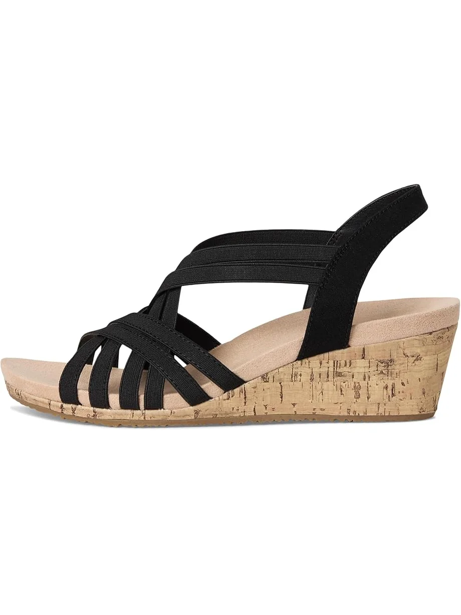 Женские босоножки на танкетке LifeStride Mallory Strappy Wedge — изображение 4 из 7, черный