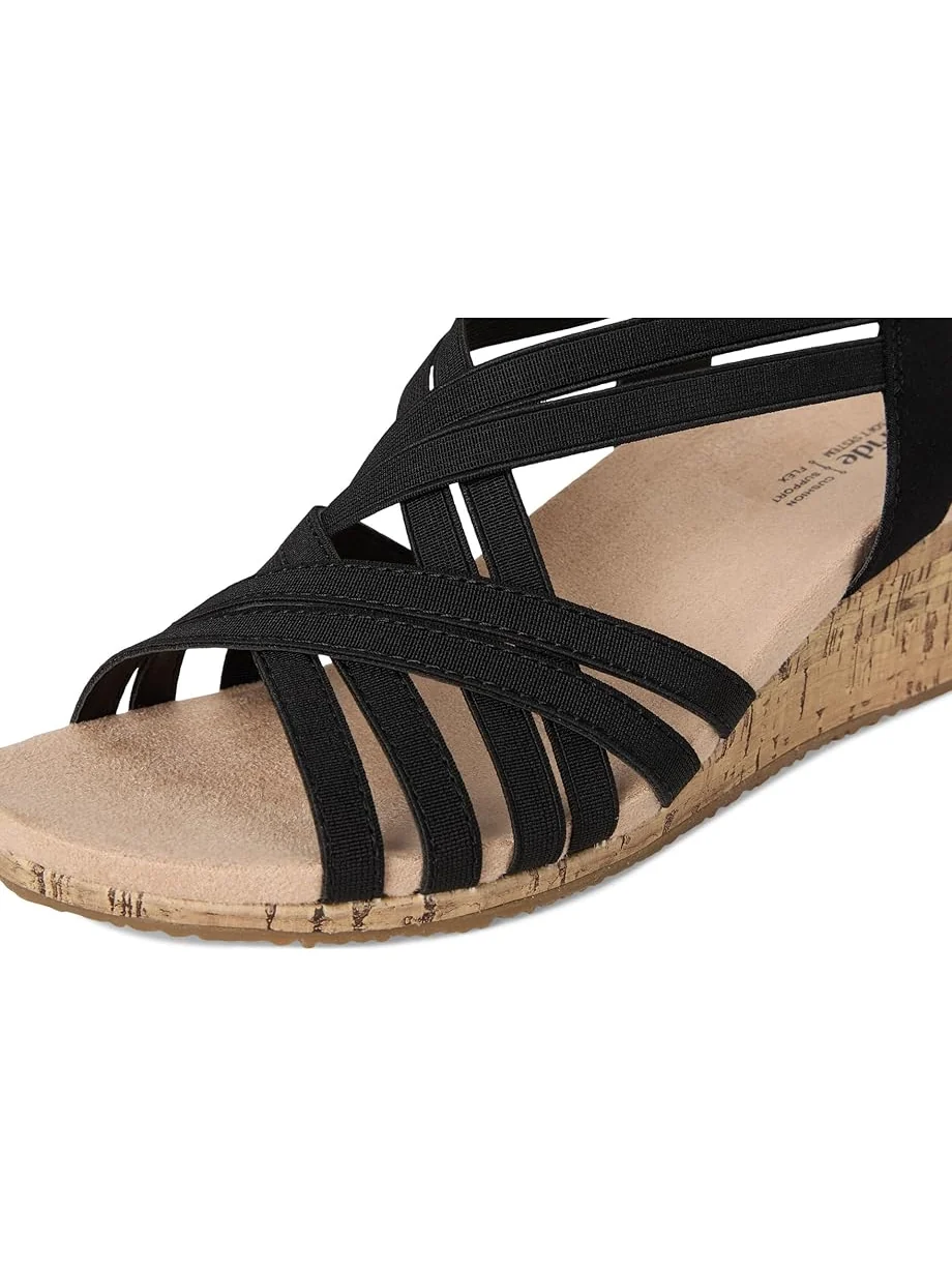 Женские босоножки на танкетке LifeStride Mallory Strappy Wedge — изображение 6 из 7, черный
