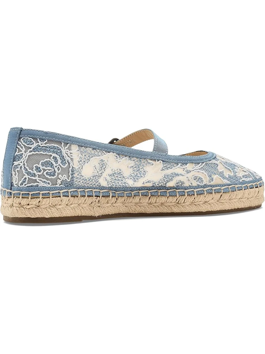 Женские босоножки на каблуке Lucky Brand Orlyna Floral Lace — изображение 3 из 7, синий/синий