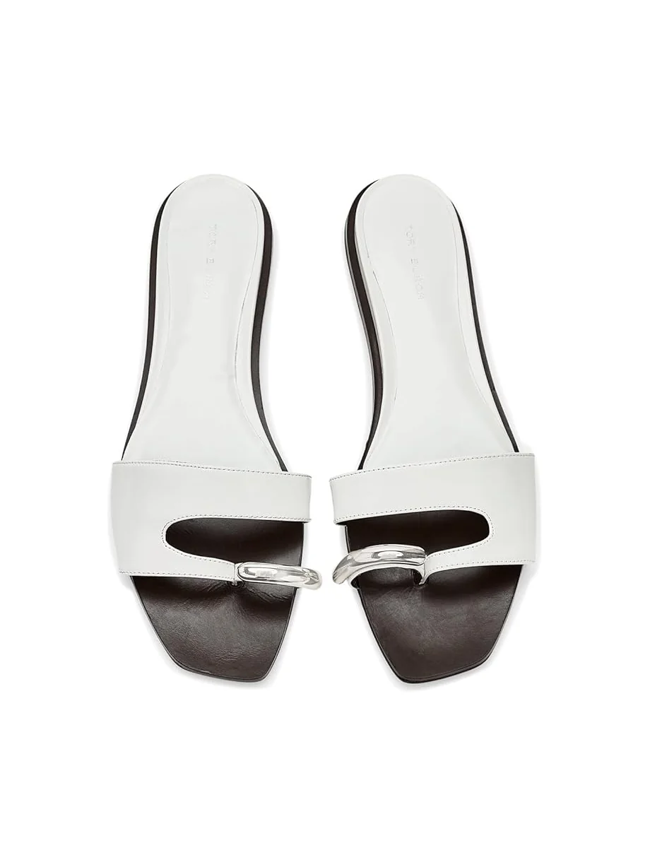 Женские сандалии Tory Burch Pierced — изображение 2 из 7, серебристый