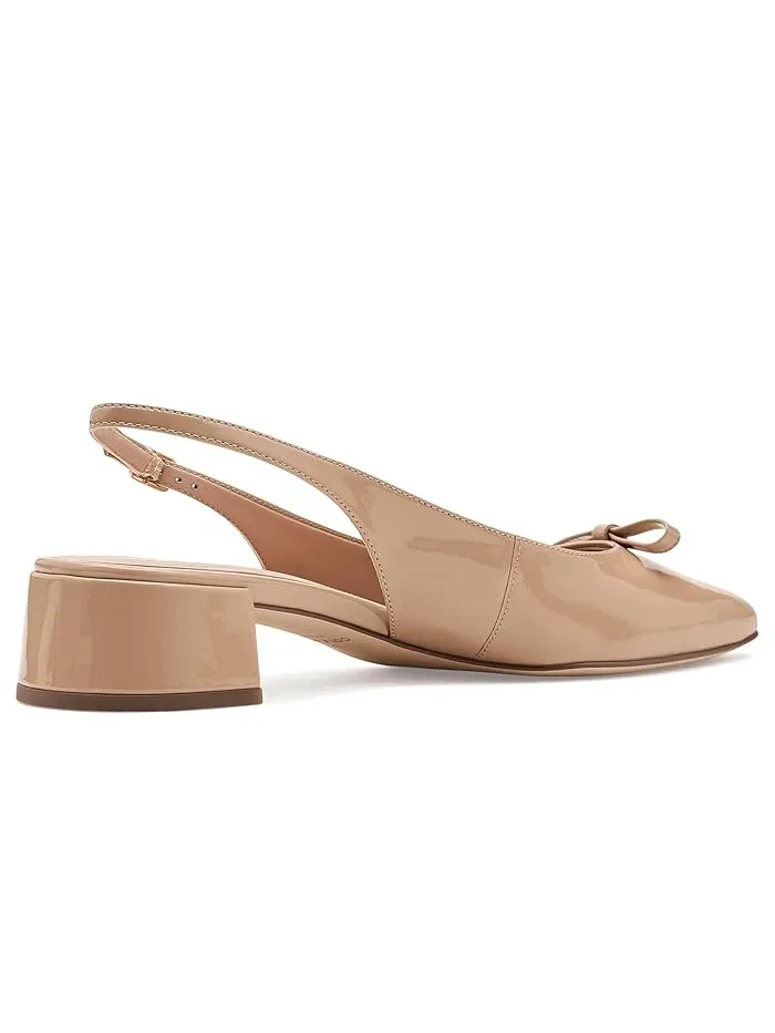 Туфли на каблуке Patsy Bow Slingback Cole Haan — изображение 3 из 4, песочный