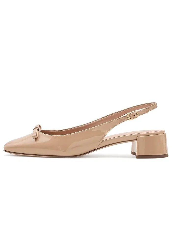 Туфли на каблуке Patsy Bow Slingback Cole Haan — изображение 4 из 4, песочный