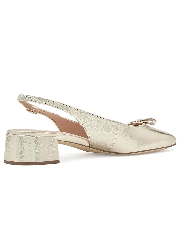 Туфли на каблуке Patsy Bow Slingback Cole Haan — изображение 3 из 4, золотистый