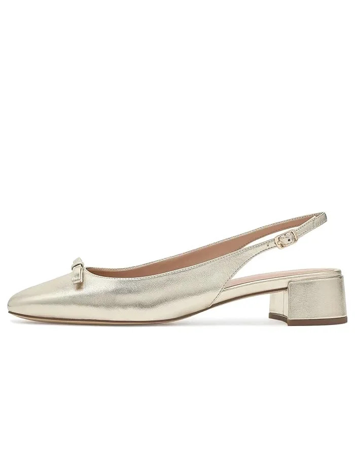 Туфли на каблуке Patsy Bow Slingback Cole Haan — изображение 4 из 4, золотистый