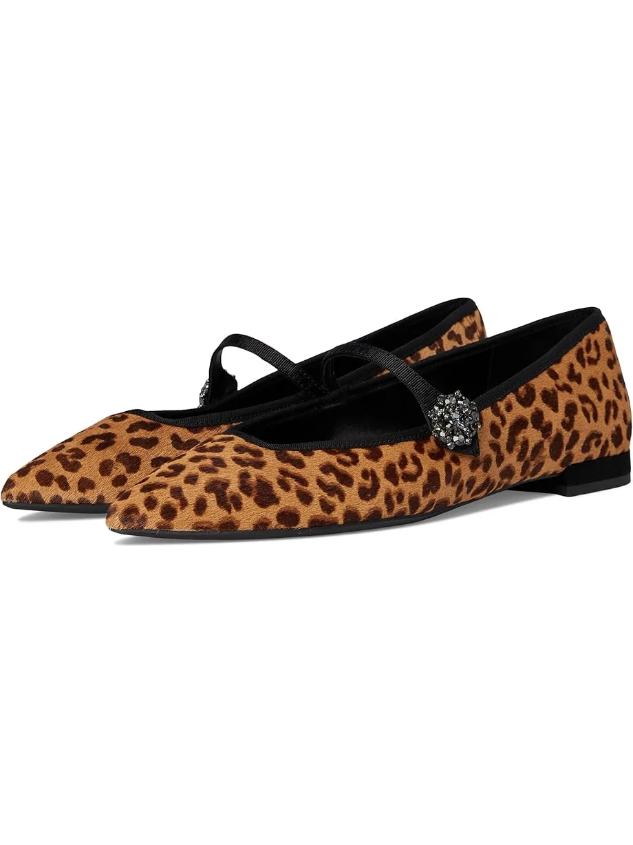 Женские балетки Birdies Goldfinch 15 Mary Jane Calf Hair, Leopard