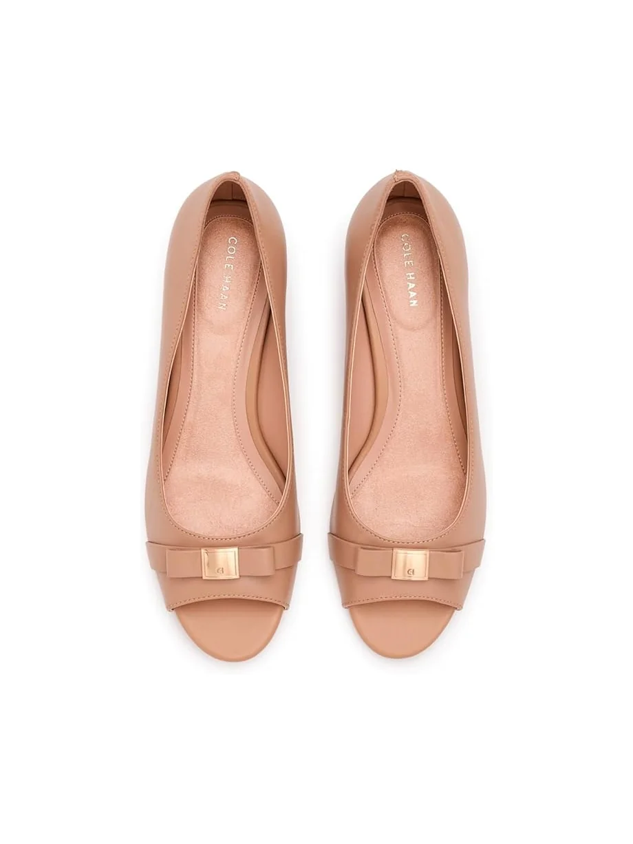 Женские туфли Cole Haan Go-To Malta Peep Toe Bow — изображение 2 из 7, песочный