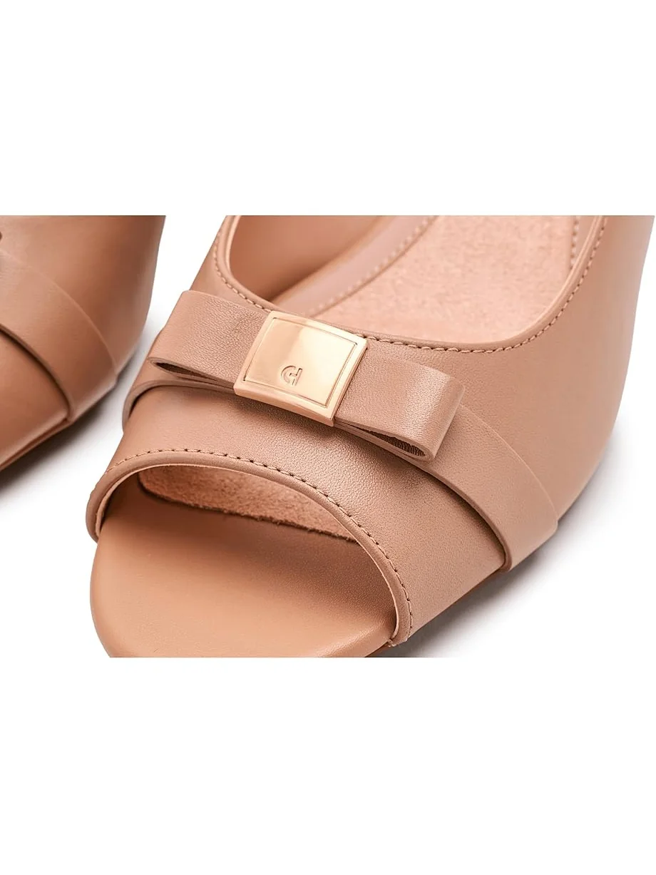 Женские туфли Cole Haan Go-To Malta Peep Toe Bow — изображение 6 из 7, песочный
