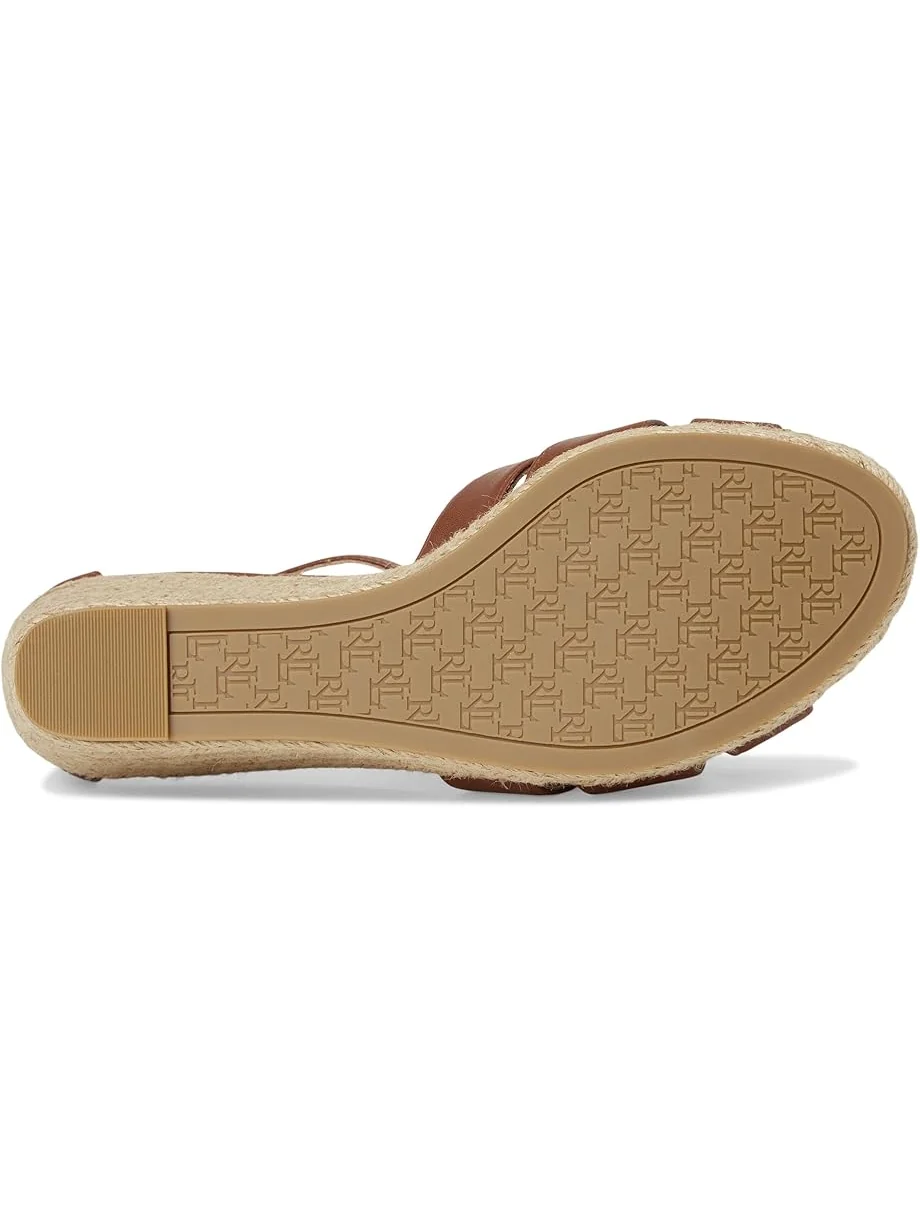 Женские туфли-эспадрильи на каблуке Lauren Ralph Lauren Nellie Nappa Leather — изображение 3 из 7, бежевый
