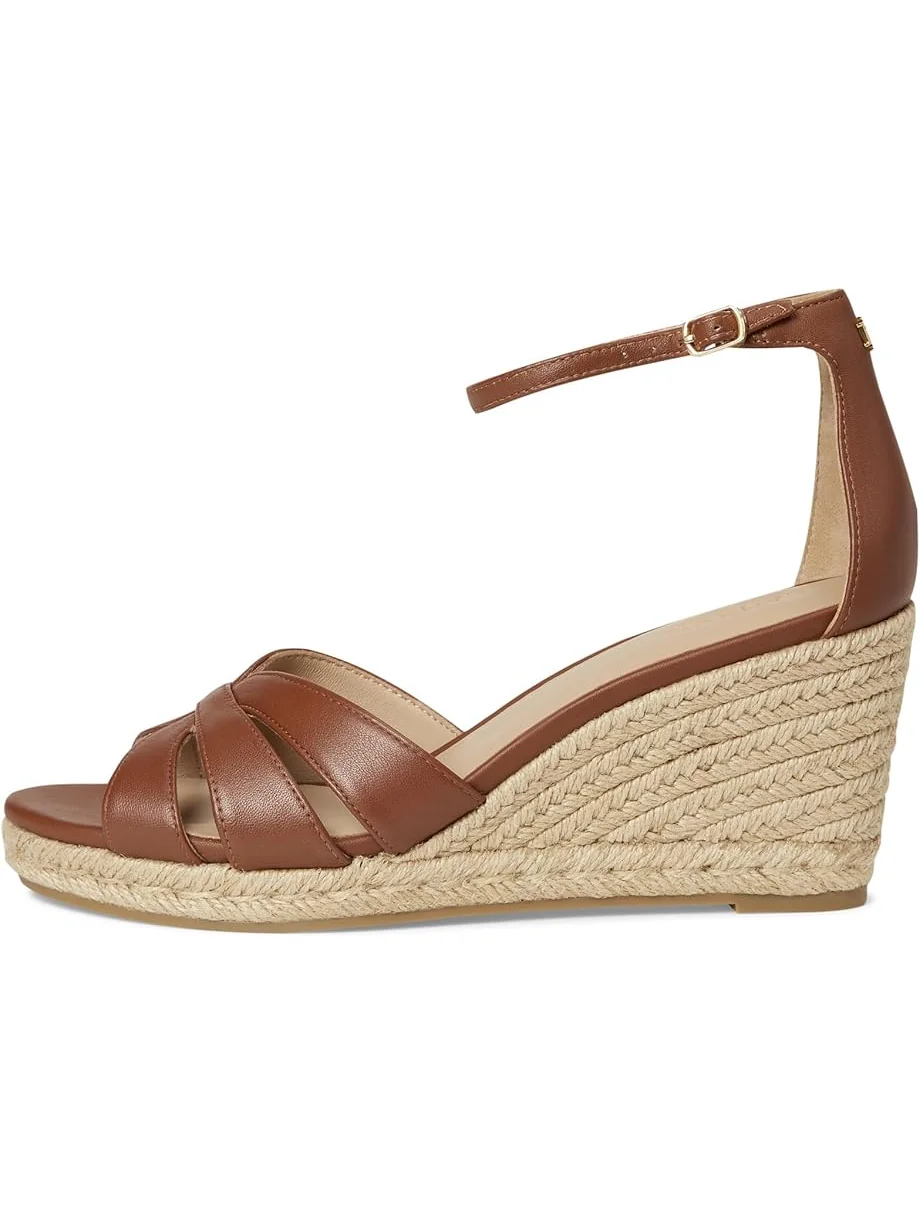 Женские туфли-эспадрильи на каблуке Lauren Ralph Lauren Nellie Nappa Leather — изображение 4 из 7, бежевый