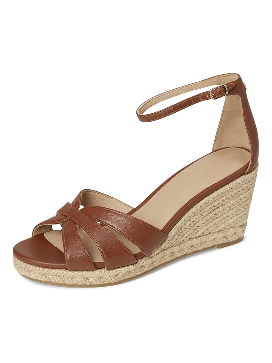 Женские туфли-эспадрильи на каблуке Lauren Ralph Lauren Nellie Nappa Leather — изображение 7 из 7, бежевый
