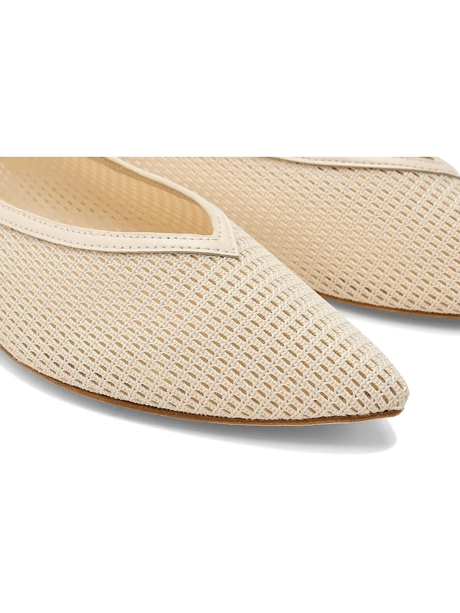Женские балетки Veronica Beard Bancroft Mesh Ballerina/Skimmer — изображение 6 из 7, экру