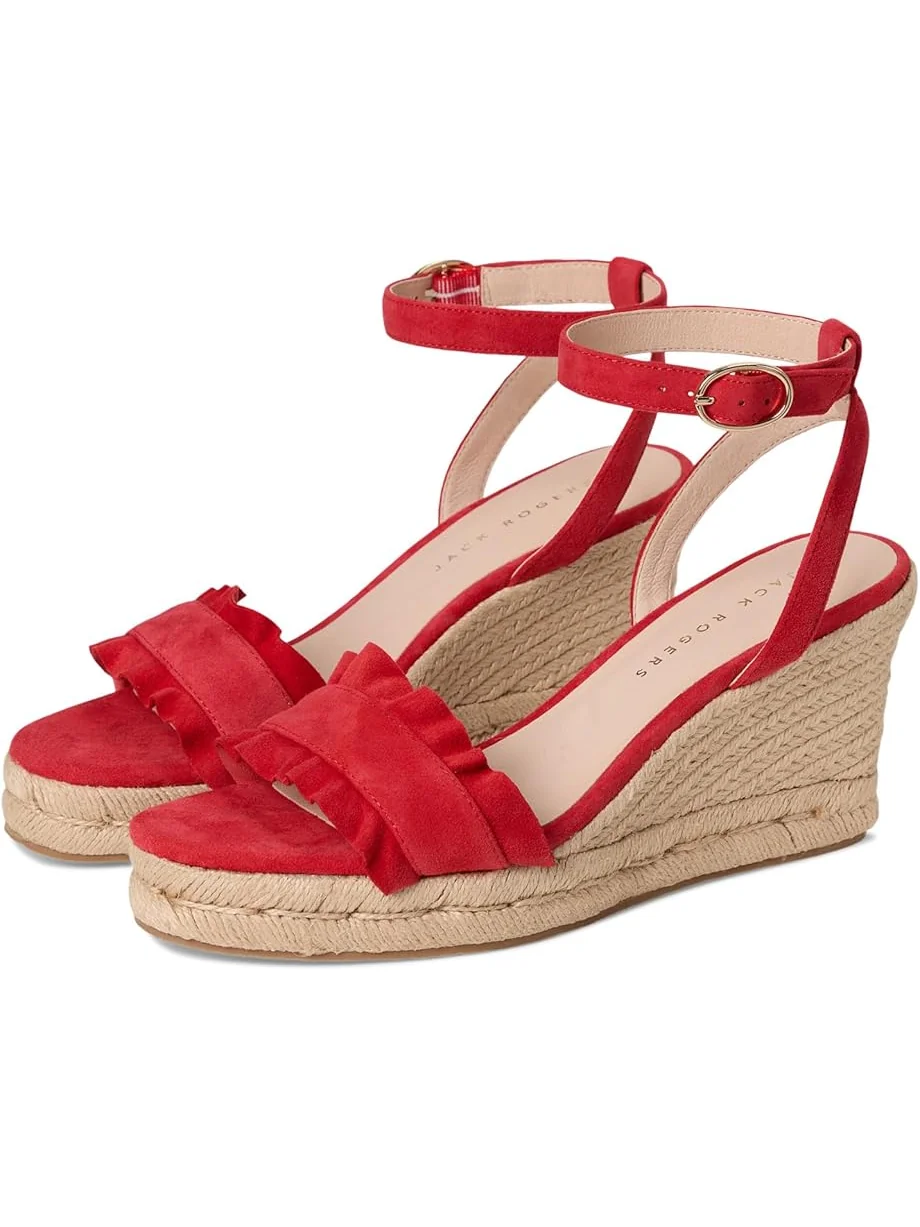Женские босоножки Jack Rogers Rozette Ruffle Wedge - Suede