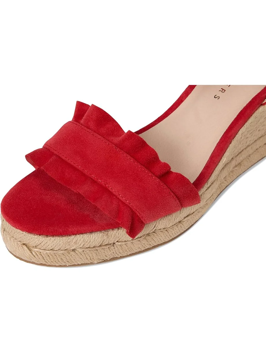 Женские босоножки Jack Rogers Rozette Ruffle Wedge - Suede — изображение 6 из 7, красный